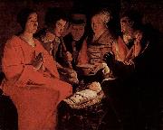 Georges de La Tour Nativity, Louvre USA oil painting artist